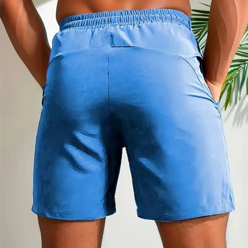 Summer Shorts Men Gym Sport Running Squat Fitness Workout Man Short Pants Breathable Quick-Drying Drawstring Mens Shorts